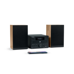 Thomson Micro Chaine Bluetooth Radio CD MP3 Noire/Bois Version Dab+