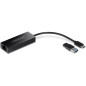TRENDnet, TUC-ET2G, Adaptateur Ethernet USB-C vers RJ-45 2,5 G, Adaptateur 2 en 1 Compatible USB-C/Thunderbolt 3 ou USB 3.1, Noi TRENDnet, TUC-ET2G, Adaptateur Ethernet USB-C vers RJ-45 2,5 G, Adaptateur 2 en 1 Compatible USB-C/Thunderbolt 3 ou USB 3.1, Noi