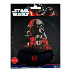 WONDEE Disney Star Wars Tapis de Souris Ergonomique Darth Vader, Tapis de Souris en Gel avec Repose-Poignet antidérapant, Mouse 