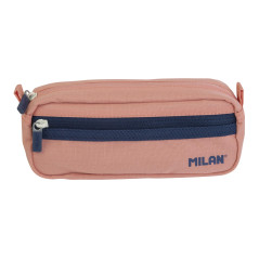 MILAN 081148SNCP PORTATODO Rectangulaire 2 Fermetures Éclair Série 1918, Rose, Multicolore, 0