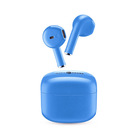 Music Sound - Swag - Écouteur sans Fil à Capsule - Jusqu’à 20 h d’autonomie en écoute - Bluetooth - Azur