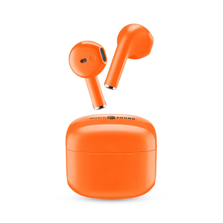 Music Sound - Swag - Écouteur sans Fil à Capsule - Jusqu’à 20 h d’autonomie en écoute - Bluetooth - Orange