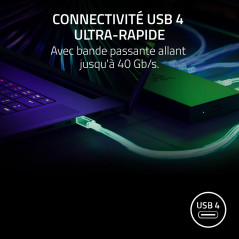 Razer USB 4 Dock - Station d'accueil Haute Vitesse à 14 Ports pour Les Jeux et la productivité - Prise en Charge de Deux écrans,