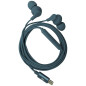 Celly, Écouteurs Intra-Auriculaires avec Fil USB-C, avec Bouton de réponse, contrôle du Volume, Microphone intégré, Couleur Bleu Celly, Écouteurs Intra-Auriculaires avec Fil USB-C, avec Bouton de réponse, contrôle du Volume, Microphone intégré, Couleur Bleu