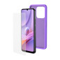 SPC Discovery 3 / 3SE Protection Pack - Coque en Silicone Lila avec intérieur en Microfibre + Verre trempé pour SPC Discovery 3 