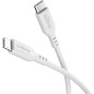 goobay Câble USB-C vers USB-C en silicone 1,5 m, blanc -Charge rapide 60 W PD, transfert de données 480 Mbit/s, flexible, anti-e goobay Câble USB-C vers USB-C en silicone 1,5 m, blanc -Charge rapide 60 W PD, transfert de données 480 Mbit/s, flexible, anti-e
