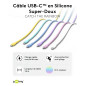 goobay Câble USB-C vers USB-C en silicone 1,5 m, blanc -Charge rapide 60 W PD, transfert de données 480 Mbit/s, flexible, anti-e goobay Câble USB-C vers USB-C en silicone 1,5 m, blanc -Charge rapide 60 W PD, transfert de données 480 Mbit/s, flexible, anti-e