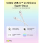 goobay Câble USB-C vers USB-C en silicone 1,5 m, blanc -Charge rapide 60 W PD, transfert de données 480 Mbit/s, flexible, anti-e goobay Câble USB-C vers USB-C en silicone 1,5 m, blanc -Charge rapide 60 W PD, transfert de données 480 Mbit/s, flexible, anti-e