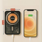 Grundig Batterie externe sans fil transparente 5000 mAh - Batterie externe USB-C entrée et sortie - Chargement sans fil - Compat