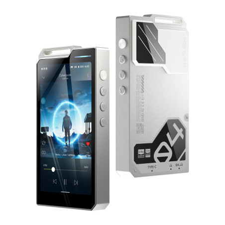 HiBy R4 Lecteur MP3 Android avec Bluetooth et WiFi intégrés, support 4DAC, Android 12, lecture DSD PCM MQA avec sortie équilibré