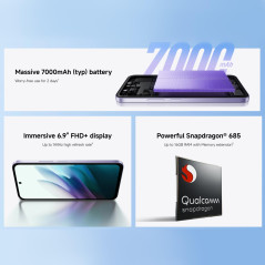 XIAOMI Redmi 15 - Smartphone Von 8 + 256GB, Schwarz Midnight, Bildschirm Von 6,9" 120Hz, procesador Snapdragon® 685, 50MP-Kamera