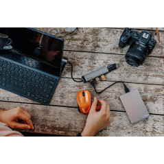 Verbatim Souris sans-Fil Go Nano Compact Recepteur USB Noir Orange 1600 dpi
