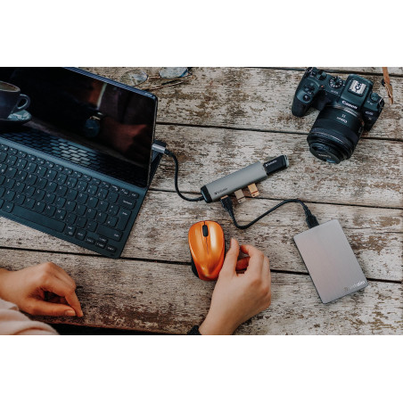 Verbatim Souris sans-Fil Go Nano Compact Recepteur USB Noir Orange 1600 dpi