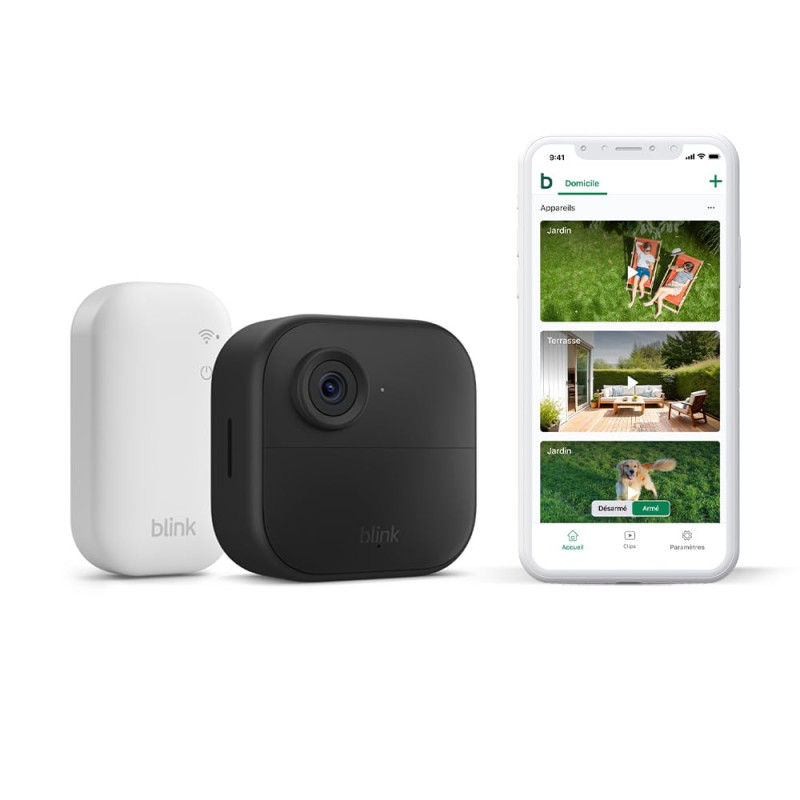 Caméra Blink Outdoor 4 : caméra de surveillance connectée HD sans fil, 2 ans d'autonomie, détection de mouvements avancée - syst Caméra Blink Outdoor 4 : caméra de surveillance connectée HD sans fil, 2 ans d'autonomie, détection de mouvements avancée - syst
