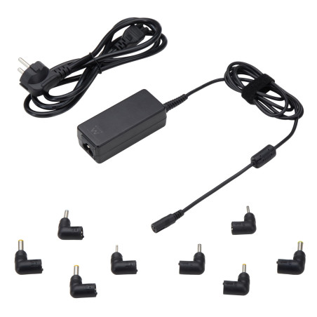 Ewent Universal Chargeur 45W pour Ordinateur Portable, avec 8 Connector (NO USB-C) pour Samsung, Acer, HP, ASUS, Toshiba, Protec