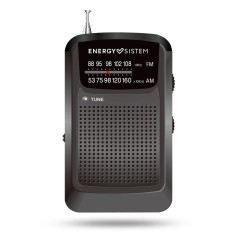 Energy Sistem Pocket Radio - Radio Portable Am/FM à Piles avec Sortie Mini Jack et indicateur visuel de syntonisation