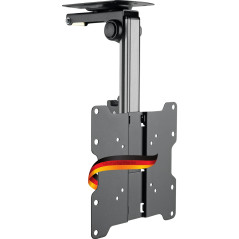 SCHWAIGER LWHD3720 513 Support TV pour Plafond Support TV pour écrans 17-37 Pouces Pente de Toit Plafond Mural Rabattable Rotati