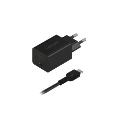 Lenovo Adaptateur GAN Nano 65W (Charge Rapide PC et Appareils Mobiles, USB-C, Voltages de Sortie Réglables, Compact) Câble 1,5 m