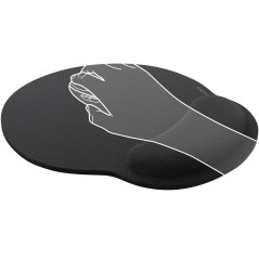 Speedlink VELLU Memory Foam - Tapis de Souris Ergonomique avec Repose Poignet en Mousse à Mémoire de Forme, Coussinet de Poignet