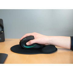Speedlink VELLU Memory Foam - Tapis de Souris Ergonomique avec Repose Poignet en Mousse à Mémoire de Forme, Coussinet de Poignet