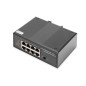 DIGITUS commutateur industriel 7 ports Gigabit PoE - 1x port d'alimentation - 8x RJ45-10/100/1000 Mbit/s - montage sur rail - no DIGITUS commutateur industriel 7 ports Gigabit PoE - 1x port d'alimentation - 8x RJ45-10/100/1000 Mbit/s - montage sur rail - no