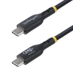 StarTech.com Câble de Recharge USB-C de 1m, Cordon USB-C Certifié USB-IF, 240W PD EPR, Câble Chargeur USB 2.0 Type-C pour Ordina