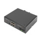 DIGITUS commutateur réseau Industriel 6 Ports Gigabit PoE - 4X RJ45 + 2X Liaison Montante Gigabit SFP - Non géré - Montage sur R