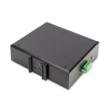 DIGITUS commutateur réseau Industriel 6 Ports Gigabit PoE - 4X RJ45 + 2X Liaison Montante Gigabit SFP - Non géré - Montage sur R