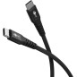 goobay Câble de charge rapide USB-C 60 W / 1 m/Câble textile flexible/Câble de charge 480 Mbits USB C/Super doux/Câble USB C Sam