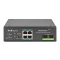 DIGITUS commutateur réseau Industriel 6 Ports Gigabit PoE - 4X RJ45 + 2X Liaison Montante Gigabit SFP - Non géré - Montage sur R