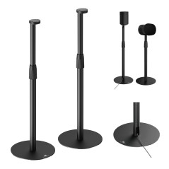 Maclean MC-496 Support de Sol Compatible avec Sonos Era 100 et 300 | Ajustable 682-1068 mm | Gestion des câbles et Base Stable |