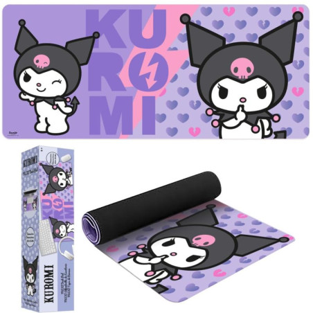 Kids Licensing - Grand tapis de bureau Kuroni 80 x 35 cm, tapis de jeu et de bureau, cadeau pour filles et fans de Sanrio