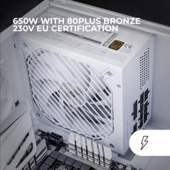 Mars Gaming MPB650SIM, Alimentation Full Modulaire ATX 650W, Garantie 7 Ans, 80Plus Bronze 230V EU, Ventilateur SI 120mm, Techno