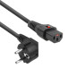ACT C13 Câble d’Alimentation CEI Lock, Câble IEC 5 mètres, Prise C13 Selon Prise CEE 7/7, pour PDU, Serveur, périphériques résea ACT C13 Câble d’Alimentation CEI Lock, Câble IEC 5 mètres, Prise C13 Selon Prise CEE 7/7, pour PDU, Serveur, périphériques résea