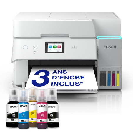 Epson EcoTank ET-4956 Imprimante à Réservoirs D’Encre | Télétravail | Wi-FI, Ethernet | A4 | Imprimer Recto Verso, Copier, Numér