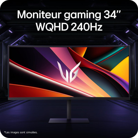 LG Ultragear™ 34G600A-B.AEU Ecran PC Gaming 34" - Dalle VA résolution WQHD (3440 x 1440), 5ms GtG 160Hz, HDR 10, sRGB 99% (CIE19