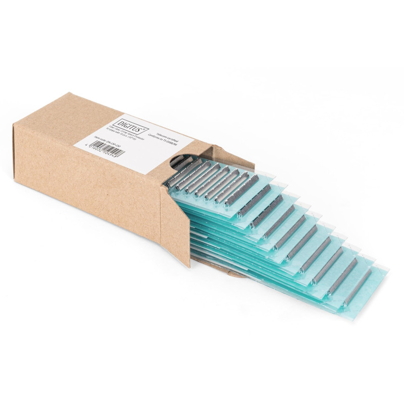 DIGITUS Protection d'épissure de sertissage pour fibre optique – 150 pièces – fermeture par clip – angle d'ouverture de 52 degré DIGITUS Protection d'épissure de sertissage pour fibre optique – 150 pièces – fermeture par clip – angle d'ouverture de 52 degré