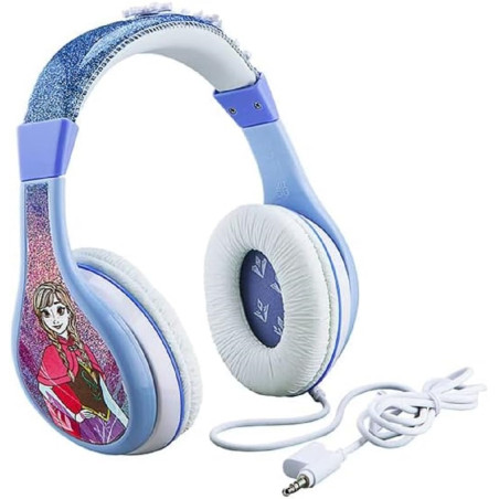 Disney Casque Reine des Neiges 2 kidsafe, FR-140, Bleu, Enfant avec limiteur de volume parental