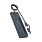 ICY Box, Hub USB C/A 9 en 1, 2 Ports USB-C et 4 Ports USB-A, 10 Gbit/s, 100 W PD, 20 W Port de Charge, Aluminium, Adaptateur d'a ICY Box, Hub USB C/A 9 en 1, 2 Ports USB-C et 4 Ports USB-A, 10 Gbit/s, 100 W PD, 20 W Port de Charge, Aluminium, Adaptateur d'a