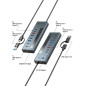 ICY Box, Hub USB C/A 9 en 1, 2 Ports USB-C et 4 Ports USB-A, 10 Gbit/s, 100 W PD, 20 W Port de Charge, Aluminium, Adaptateur d'a ICY Box, Hub USB C/A 9 en 1, 2 Ports USB-C et 4 Ports USB-A, 10 Gbit/s, 100 W PD, 20 W Port de Charge, Aluminium, Adaptateur d'a