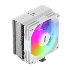 Silentware Bora RGB White refroidisseur CPU, 5 caloducs en cuivre, ventilateur PWM 120mm silencieux, éclairage A-RGB, TDP jusqu'