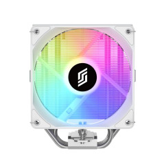 Silentware Bora RGB White refroidisseur CPU, 5 caloducs en cuivre, ventilateur PWM 120mm silencieux, éclairage A-RGB, TDP jusqu'