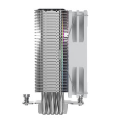 Silentware Bora RGB White refroidisseur CPU, 5 caloducs en cuivre, ventilateur PWM 120mm silencieux, éclairage A-RGB, TDP jusqu'