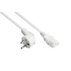 Good Connections Câble d'alimentation - 15 m - Prise de Terre Type E + F (CEE 7/7, coudée) vers Prise C13 IEC (Droite) - Conduct