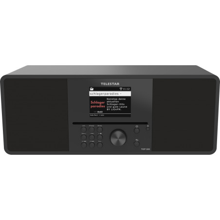 TELESTAR Top 300 – Radio Dab+/Internet avec Lecteur CD (stéréo, 2 × 15 W, Services de Streaming, Bluetooth Audio-Streaming & Fon