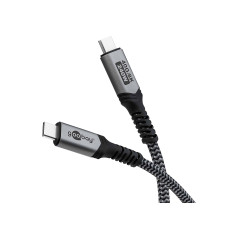 goobay Câble USB 4/Câble de charge rapide USB-C 240 watts 40 Gbit pour écran HD 8K/Câble haut débit type-C pour ordinateur porta