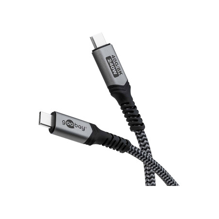 goobay Câble USB 4/Câble de charge rapide USB-C 240 watts 40 Gbit pour écran HD 8K/Câble haut débit type-C pour ordinateur porta