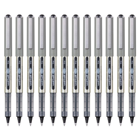 Uni-Ball Rollerball Encre liquide Eye Fine UB-157E Noir 0,7 mm Boîte de 12 unités