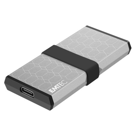 EMTEC - SSD Portable X205 Mini - 1TB - Jusqu'à 1100MB/s en Lecture - USB-C 3.2 Gen2 - Boîtier Aluminium - Compact et Léger - Hau