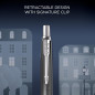 Parker Jotter Stylo bille | Édition spéciale | Gris Paris avec finition chrome | Pointe moyenne | Encre bleue | Coffret cadeau g